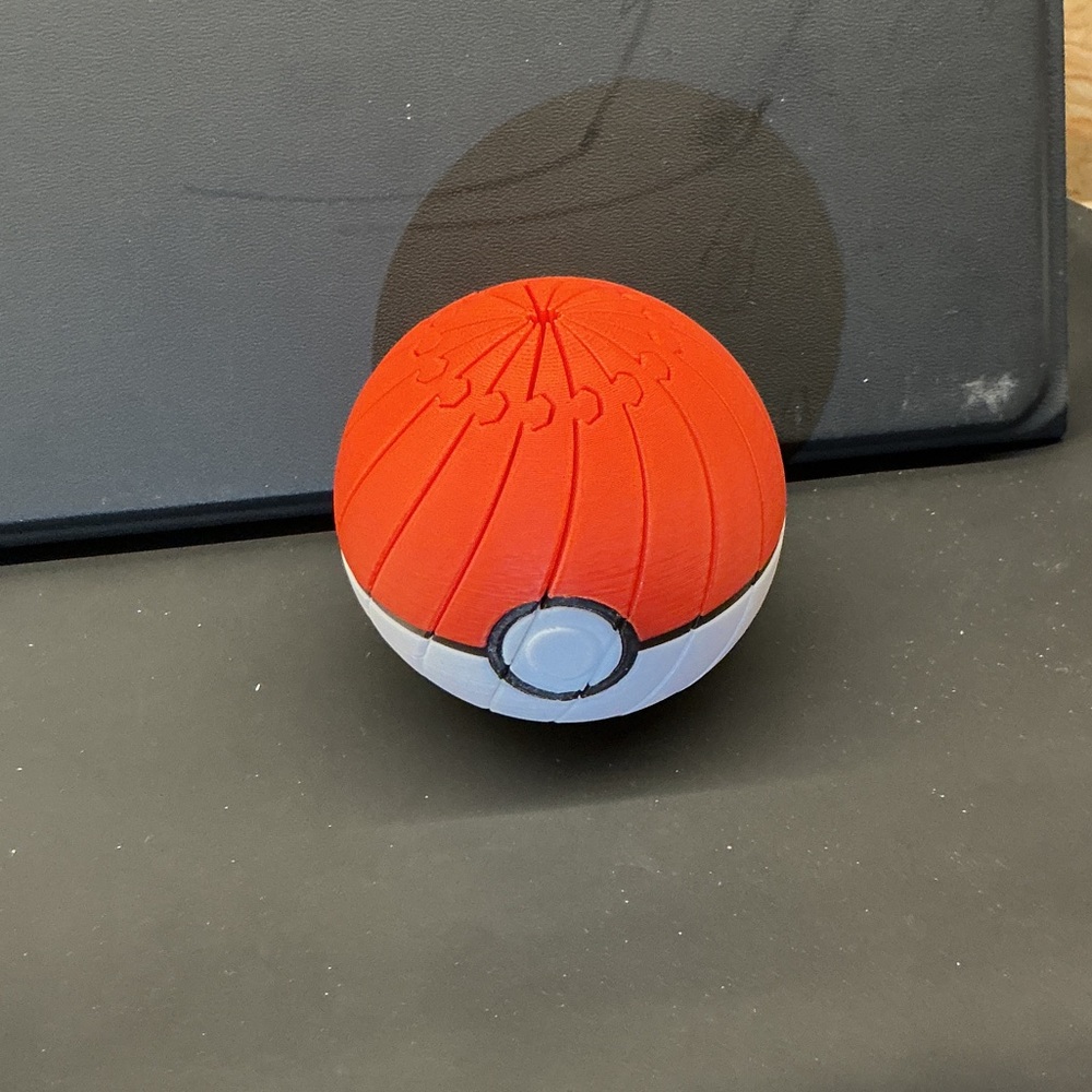 Red and White Poké Ball Toy fidget